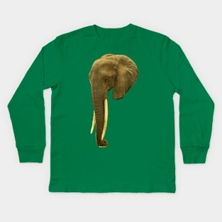 Portrait of an Elephant Kids Long Sleeve T-Shirt